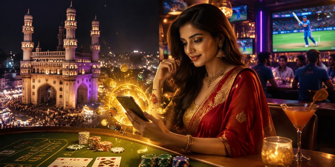 Cricket betting with Hyderabad Charminar backdrop