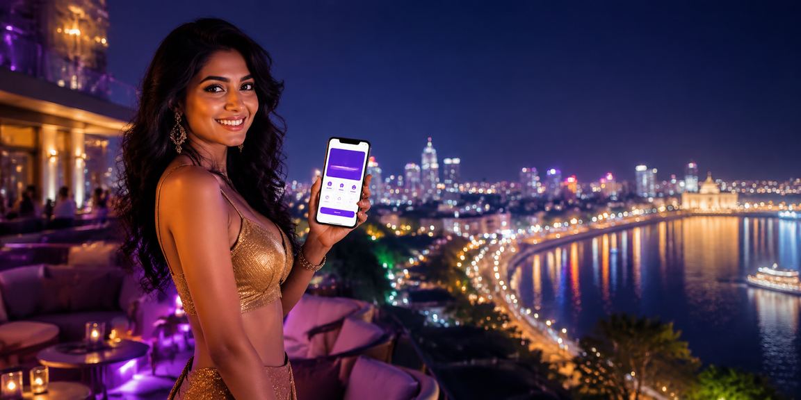 Indian user making mobile payment securely on smartphone