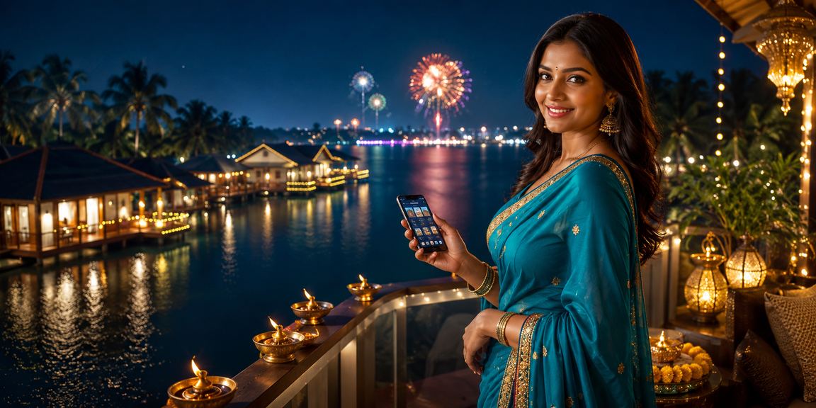 Kerala traditional dress with sports betting theme